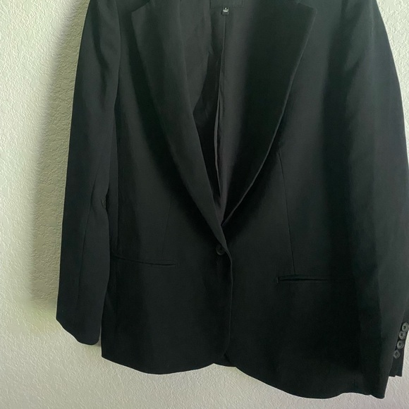 Artizia Babaton Single Breasted Peak Lapel Black Office Siren Work Blazer Size 4 - Picture 5 of 15